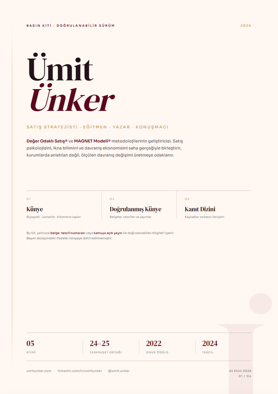 Ümit Ünker Basın Kiti kapak sayfası